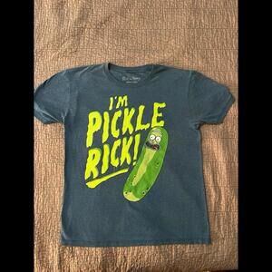 RIPPLE JUNCTION Men's Crewneck T-Shirt Adult M Pickle Rick and Morty Adult Swim